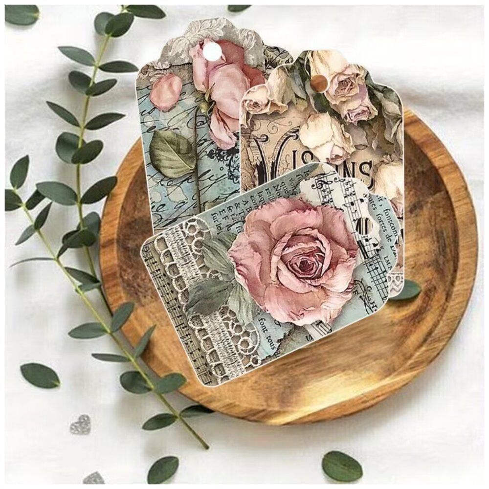 Shabby-Chic Gift Tags Vintage Ballet Hanging Tag Journal Clipart DIY Paper Craft